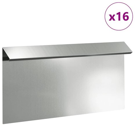 Slakkenhekje 16 pcs Zilver 50 x 3,5 x 25 cm 3