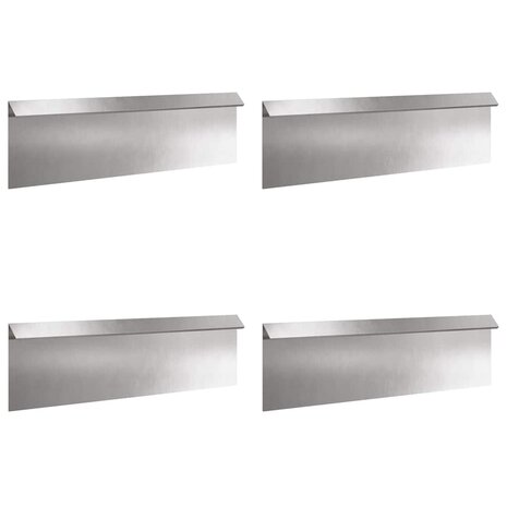 Slakkenhekje 4 pcs Zilver 100 x 3,5 x 25 cm Roestvrij staal 2