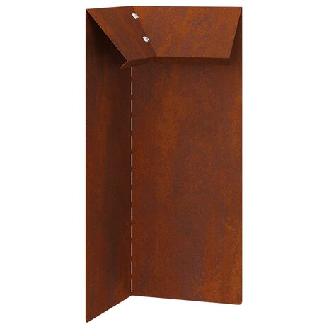 Slakkenhekje 4 pcs Roestig 10 x 10 x 25 cm Cortenstaal 4