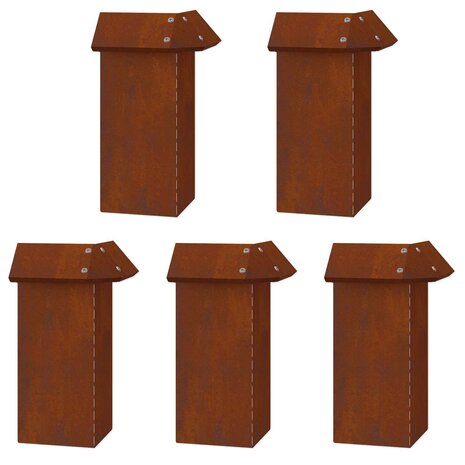 Slakkenhekken 16 pcs Roestig Cortenstaal 6