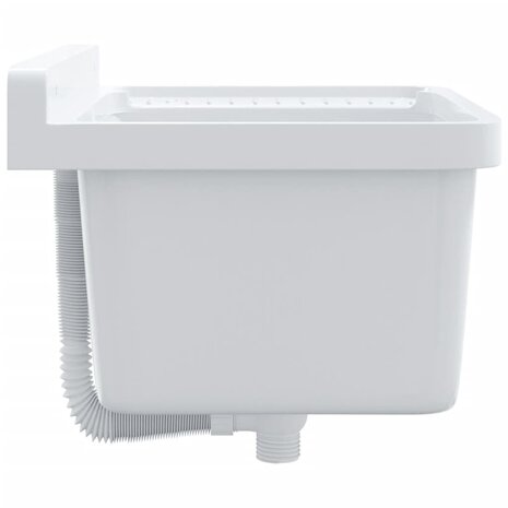Spoelbak wandgemonteerd 50x35x24 cm hars wit 5