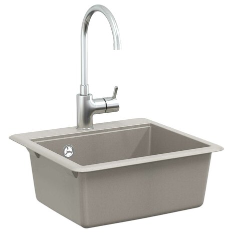 Spoelbak Grijs 470 x 440 mm Graniet 2