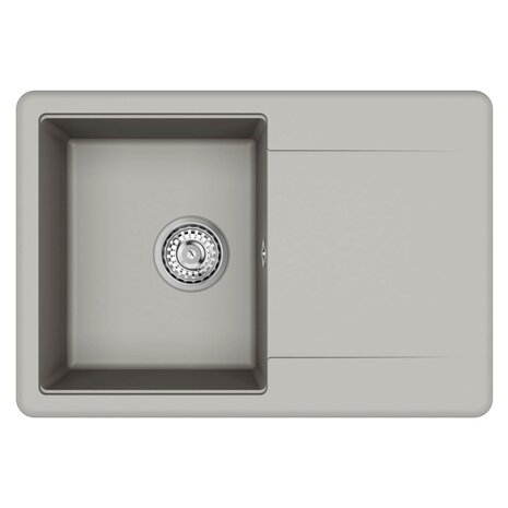 Spoelbak Grijs 670 x 460 mm 80% Kwarts en 20% Hars 6