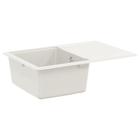 Spoelbak Wit 670 x 460 mm 80% Kwarts en 20% Hars 1