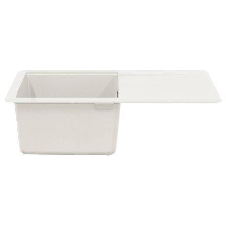 Spoelbak Wit 670 x 460 mm 80% Kwarts en 20% Hars 3