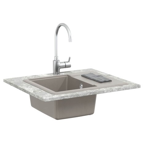 Spoelbak Grijs 560 x 460 mm 80% Kwarts en 20% Hars 2