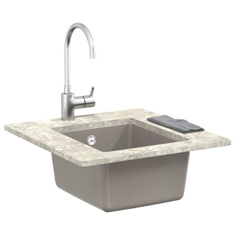 Spoelbak Grijs 370 x 460 mm 80% Kwarts en 20% Hars 2