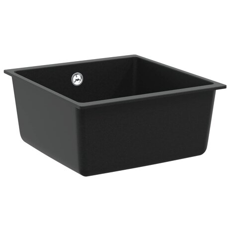 Spoelbak Zwart 430 x 460 mm 80% Kwarts en 20% Hars 1