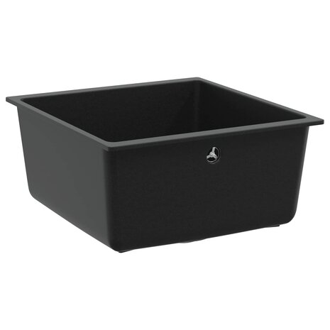 Spoelbak Zwart 430 x 460 mm 80% Kwarts en 20% Hars 5
