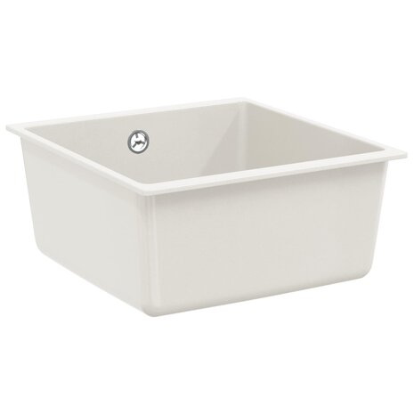 Spoelbak Wit 430 x 460 mm 80% Kwarts en 20% Hars 1