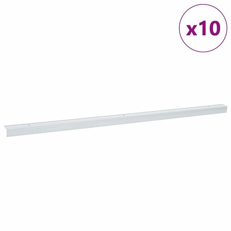 Trapprofielen 10 pcs Zilver 67 x 3.5 x 3 cm Aluminium 2