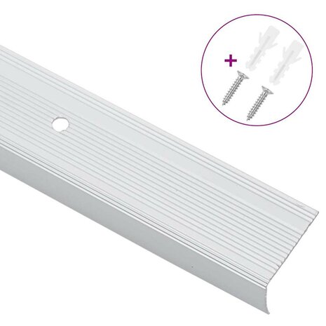 Trapprofielen 10 pcs Zilver 67 x 3.5 x 3 cm Aluminium 3