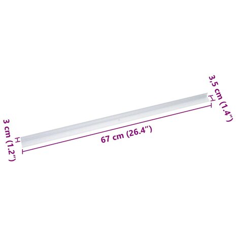 Trapprofielen 30 pcs Zilver 67 x 3.5 x 3 cm Aluminium 8