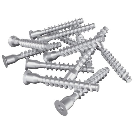 Confirmatschroeven 2500 pcs Zilver Metaal 2