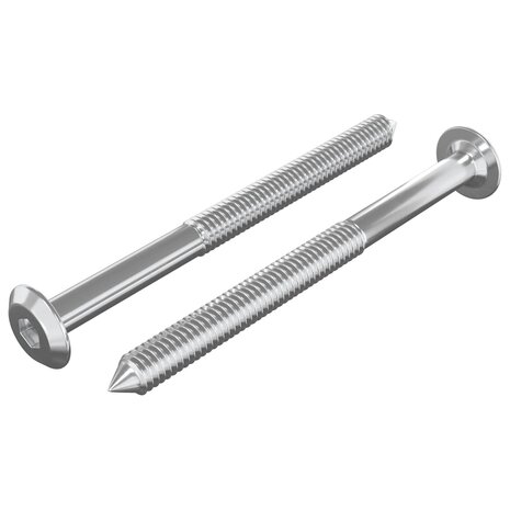 Meubelschroeven 2 pcs Zilver M6 x 70 mm Staal 2