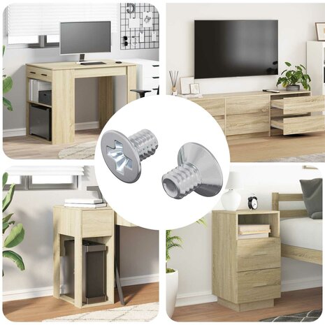 Verzonken schroeven 2 pcs Zilver M4 x 6 mm Staal 1