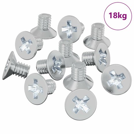 Verzonken schroeven 32727 pcs Zilver IJzer 3