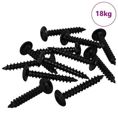 Zelftappende Nagel 9000 pcs Zwart Staal 2