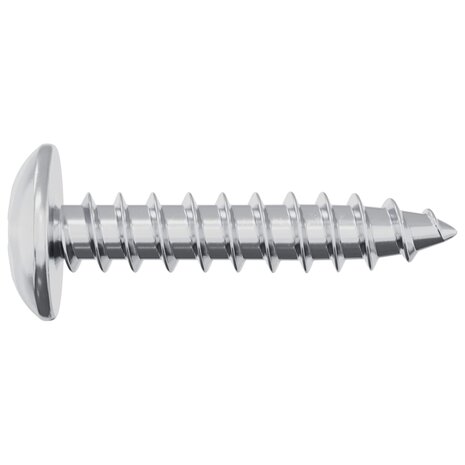 Houtschroeven 2 pcs Zilver M4 x 20 mm Staal 4