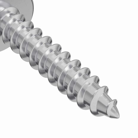 Houtschroeven 2 pcs Zilver M4 x 20 mm Staal 5