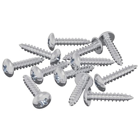 Houtschroeven 12 pcs Zilver M3,5 x 20 mm Staal 2