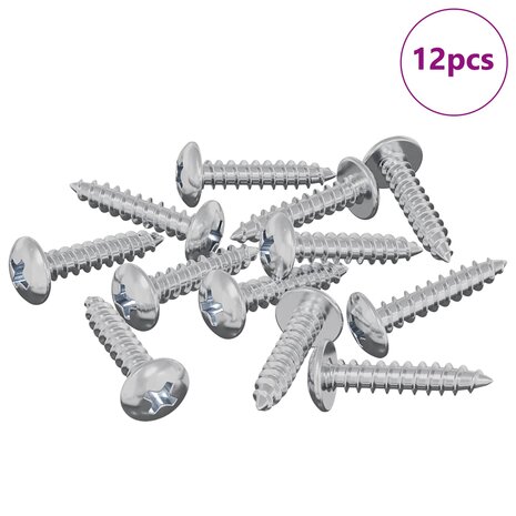 Houtschroeven 12 pcs Zilver M3,5 x 20 mm Staal 3