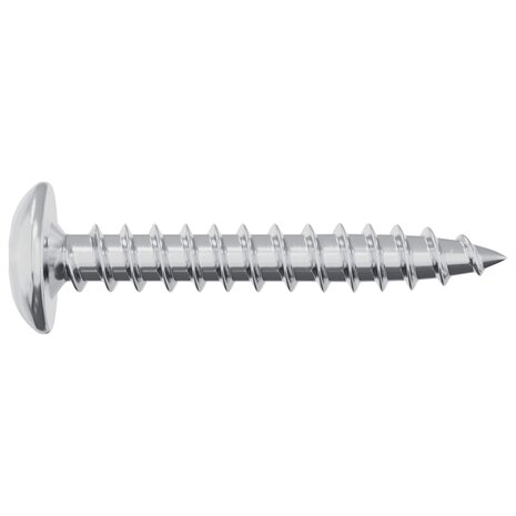 Houtschroeven 2 pcs Zilver M4 x 25 mm Staal 4