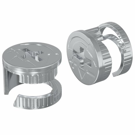 Cam Lock Moeren 2 pcs Zilver 15 x 11,5 mm Metaal 1
