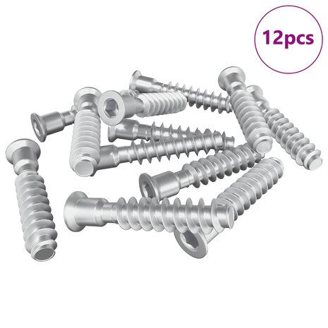 Hoofdkapbout 12 pcs Zilver M7 x 40 mm Staal 2