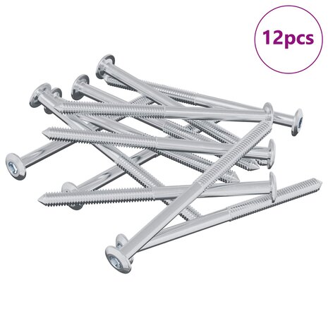 Bout 12 pcs Zilver M6 x 85 mm Staal 2