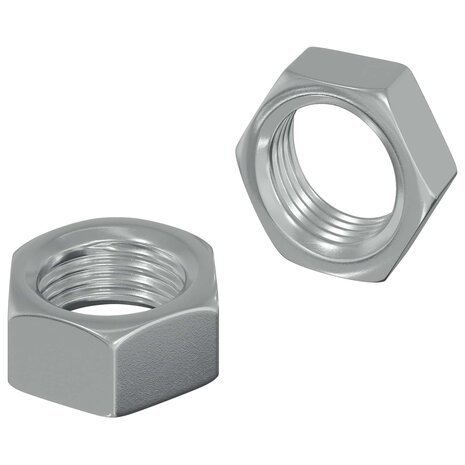 Zeshoekige Moer 2 pcs Zilver M6 Metaal 2