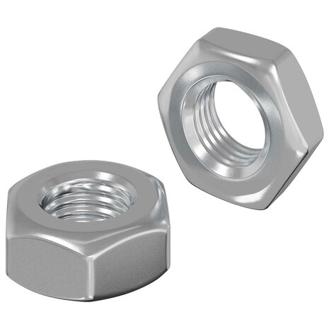 Zeshoekige Moer 2 pcs Zilver m8 Metaal 2
