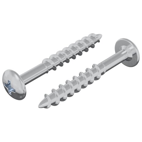 Bout 2 pcs Zilver 9,8 x 35 mm IJzer 2