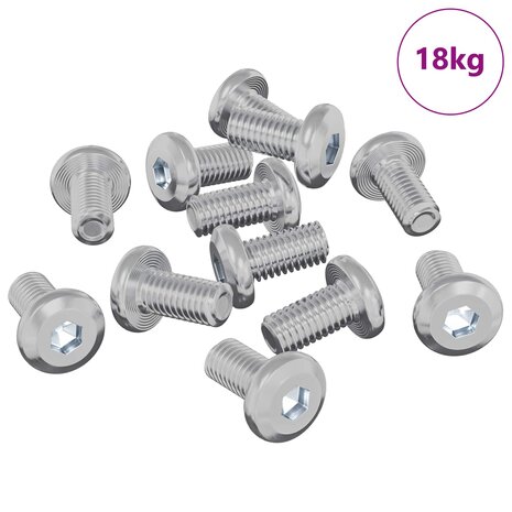 Slotschroef Effen 4865 pcs Zilver Staal 2