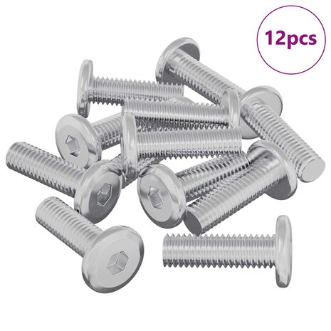 Bout 12 pcs Zilver 8 x 25 mm Staal 2