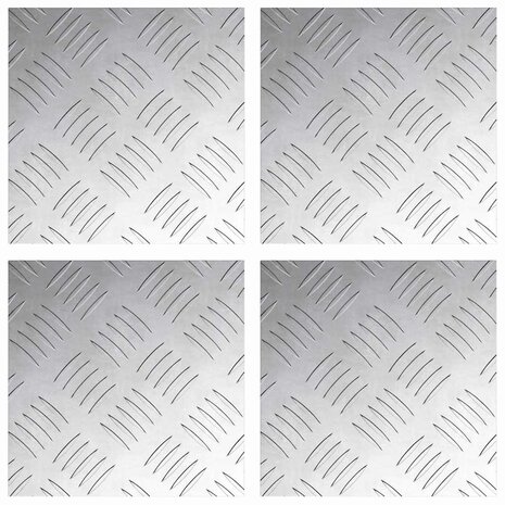 traptreden Vierkant 4 pcs Zilver 20 x 20 cm Aluminium 2