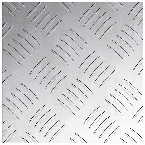 traptreden Vierkant 4 pcs Zilver 20 x 20 cm Aluminium 5