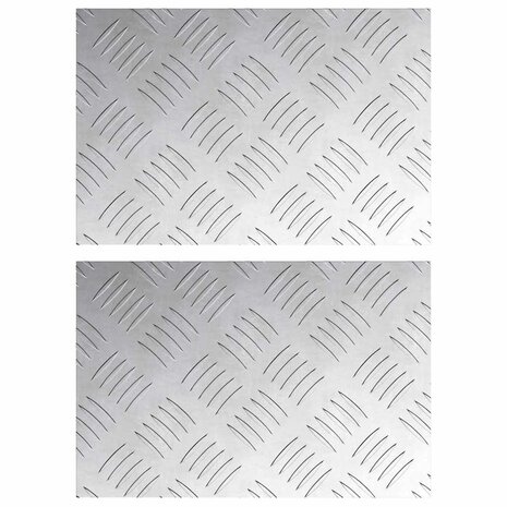 traptreden Rechthoekig 2 pcs Zilver 30 x 20 cm Aluminium 2