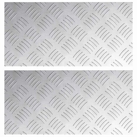 traptreden Rechthoekig 2 pcs Zilver 40 x 20 cm Aluminium 2