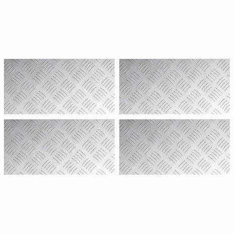 traptreden Rechthoekig 4 pcs Zilver 40 x 20 cm Aluminium 2