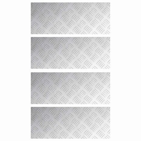 traptreden Rechthoekig 4 pcs Zilver 50 x 20 cm Aluminium 2