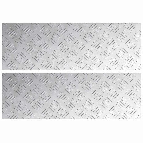 traptreden Rechthoekig 2 pcs Zilver 60 x 20 cm Aluminium 2