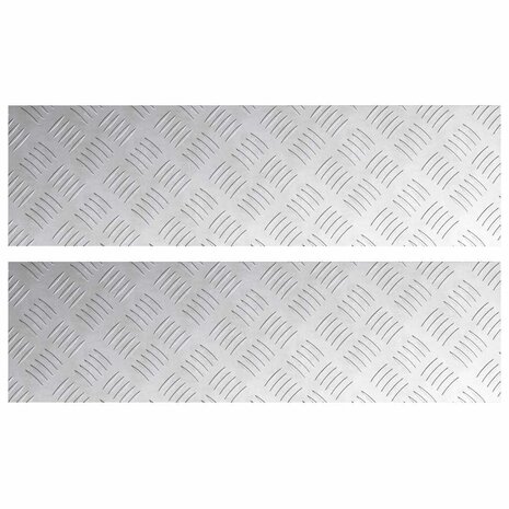 traptreden Rechthoekig 2 pcs Zilver 70 x 20 cm Aluminium 2