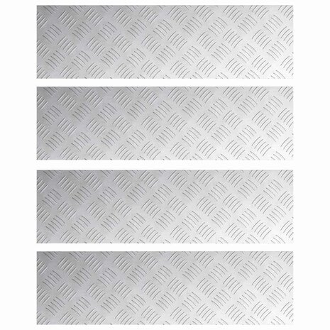 traptreden Rechthoekig 4 pcs Zilver 70 x 20 cm Aluminium 2