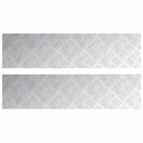 traptreden Rechthoekig 2 pcs Zilver 80 x 20 cm Aluminium 2