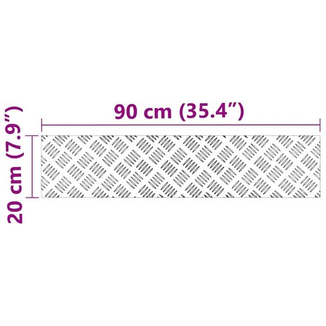 traptreden Rechthoekig 2 pcs Zilver 90 x 20 cm Aluminium 8