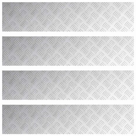 traptreden Rechthoekig 4 pcs Zilver 90 x 20 cm Aluminium 2