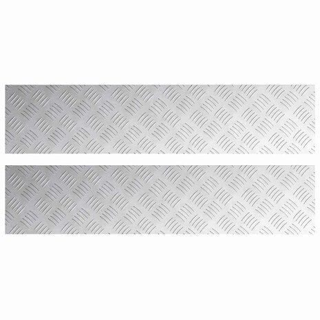 traptreden Rechthoekig 2 pcs Zilver 90 x 20 cm Aluminium 2
