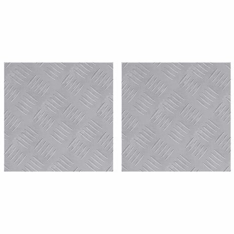 traptreden Vierkant 2 pcs Zilver 30 x 30 cm Aluminium 2