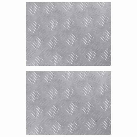 traptreden Rechthoekig 2 pcs Zilver 40 x 30 cm Aluminium 1